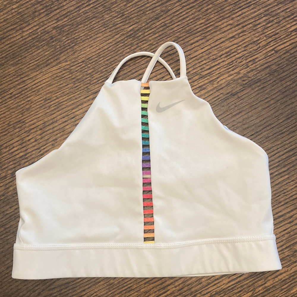Nike indy sports bra medium white high neck